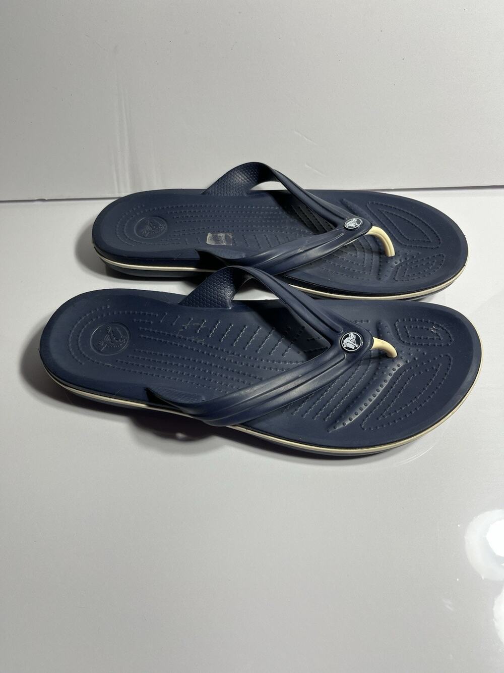 Crocs Crocband Unisex Men's 11 Flip Flops Navy Blue‎ Sandals Slip On